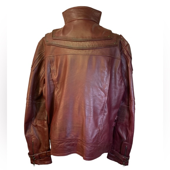 Lambskin real leather cosplay galaxy skylord guardian handmade burgundy maroon - Picture 3 of 15